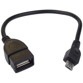 PremiumCord kabelová redukce USB A samice-Micro USB samec 20cm