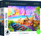 Puzzle Výhled na plachetnice 1000 dílků