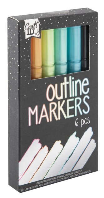 Obrysové fixy 13,5x1,1 cm 6 ks