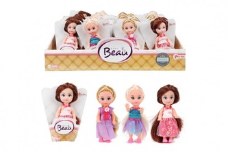 Panenka 11cm plast 4 barvy 24ks v boxu