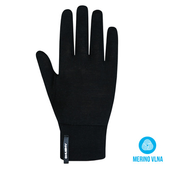 Unisex merino rukavice Merglov černá - L
