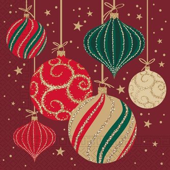 UBROUSKY VÁNOČNÍ KOULE 3VRSTVÉ 33X33CM