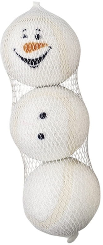 Nobby Vánoční tenisové míčky sněhulák 3 ks 4,5 cm