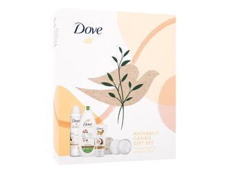 Dove Naturally Caring sprchový gel Care By Nature Restoring 225 ml + krém na ruce Restoring Care 75 ml + antiperspirant Restoring Ritual 150 ml + opakovaně použitelné odličovací tampony 2 ks