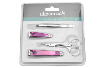 Souprava pro manikúru - Set 4ks, růžový