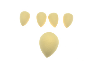 Kosmetické houbičky na make-up 5 ks, žluté