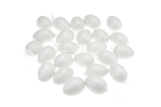 Velikonoční vajíčka 24ks, 4cm, bílé