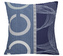 Povláček krepový - modrošedé kruhy - 40x40cm
