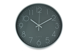 Šedé nástěnné hodiny  30 cm