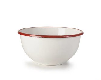 Smaltovaná miska červeno bílá 12cm - Ibili