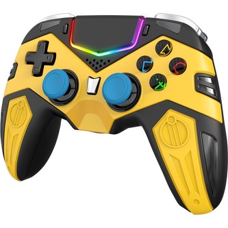 iPega 4019A bezdrátový herní ovladač pro PS4, iOS černý/žlutý