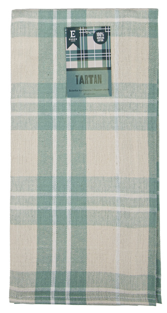 Utěrka bavlněná TARTAN zelená 45x65 cm Essex
