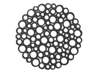 PODLOŽKA DO DŘEZU KULATÁ BUBLINKY ČERNÁ -PRA