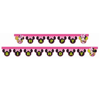 Party nápis Minnie Helpers Happy Birthday 200 cm