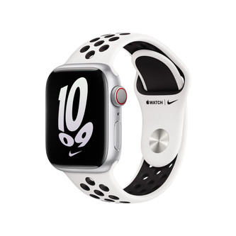 Apple Watch 41mm sněhobílý/černý Nike sportovní řemínek