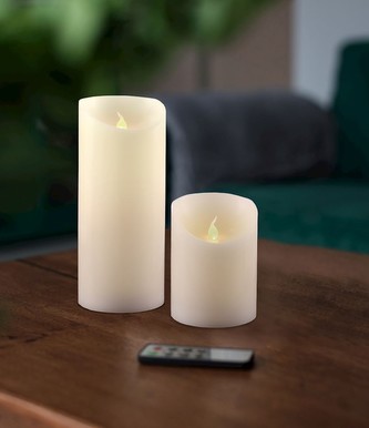 Dekorativní LED svíčky CANDLE LIGHT 01 set 2 kusy 10+15 cm O 7,5 cm