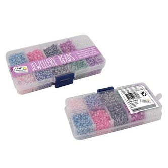 Sada Korálků rokajl - perleťové 10 barev x 15 g Sada Korálků rokajl - perleťové 10 barev x 15 g