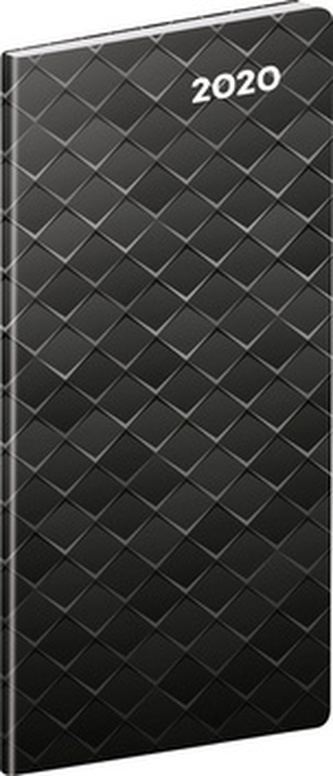 Vreckový diár Čierny kov 2020
