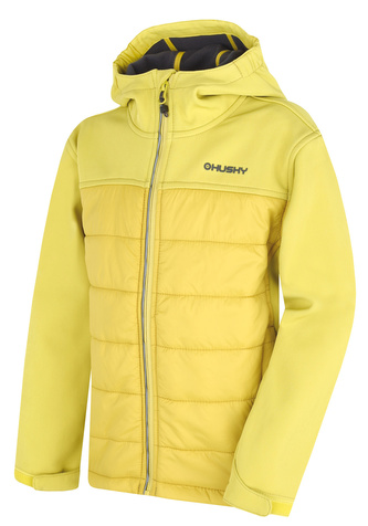 Dětská softshell plněná bunda Swany K lime green - 134