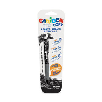 CARIOCA OOPS  vysouvací a mazací kuličkové pero - černé