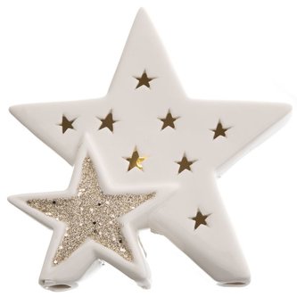 Porcelánový svícen - hvězda , 6/48