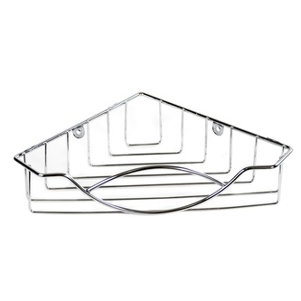 Polička koupelnová rohová chrom 31x20x6cm  AWD0223