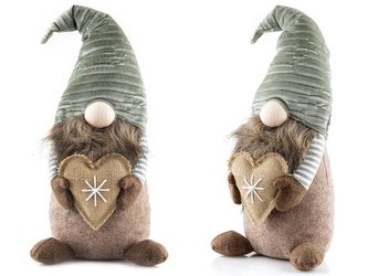 SANTA DEKORACE STOJÍCÍ SKŘÍTEK SE SRDCEM 49CM