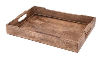 podnos 45,5x30x5,5cm, L, dekorační, mango dřevo
