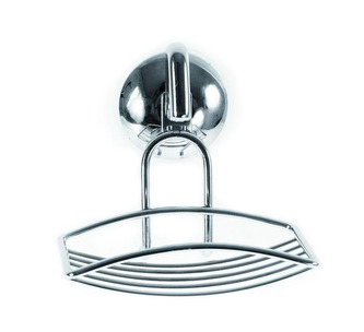 Mýdlenka drát chrom 12x10x8cm přísavná  AWD0342