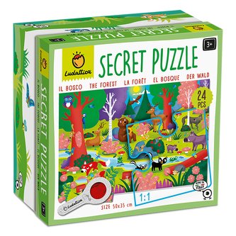 LUDATTICA Les - tajemné puzzle s lupou 24 dílků