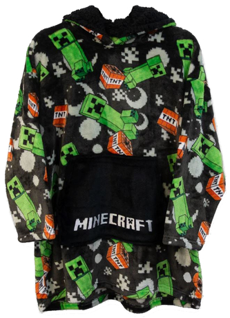 Unisex mikina Minecraft: Creeper TNT (univezální|obvod hrudníku 130 cm) černý polyester
