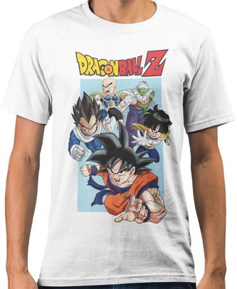 Pánské tričko Dragon Ball Z: Group (M) bílá bavlna