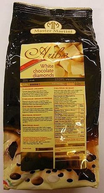 Čokoládové disky bílé 1kg - Master Martini