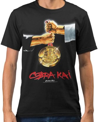 Pánské tričko Cobra Kai: Medaile (2XL) černá bavlna
