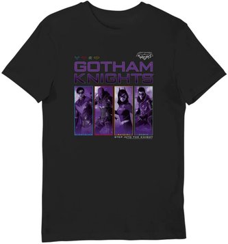 Pánské tričko Gotham Knights|Gothamští rytíři: Vstup do rytíře (S) černá bavlna