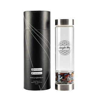 Jungle Way Skleněná láhev s polodrahokamy II. 480 ml