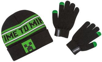 Dětský zimní set Minecraft: Time to Mine Creeper (univerzální)