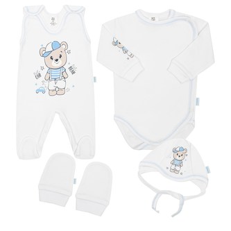 Soupravička 4-dílná New Baby Sweet teddy bear - velikost 50