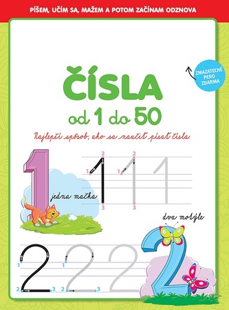 Čísla od 1 do 50 - Píšem, učím sa, mažem a potom začínam odznova