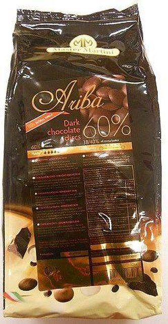 Čokoládová poleva 1Kg - hořká 60% - Master Martini