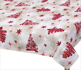Ubrus  VÁNOCE - červený stromek - 35x35 cm