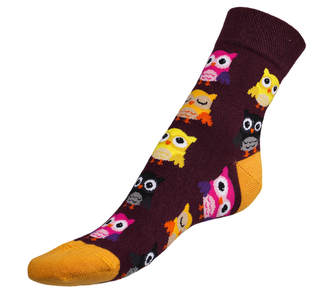 Ponožky Sova vínová - vínová - 35-38