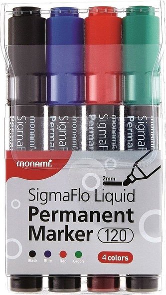 Marker permanentny 4 kolory MONAMI