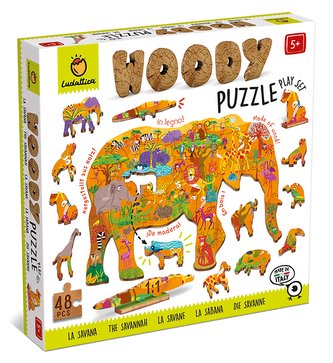 LUDATTICA Savana dřevěné puzzle 48 dílků
