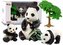 Figurka panda jedząca z młodymi