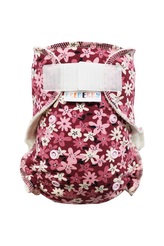 BIO Kalhotková plenka (M) - Vínové a bílé květy SZ