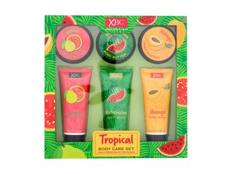 Xpel Tropical sprchový gel Guava 100 ml + sprchový gel Watermelon 100 ml + sprchový gel Mango 100 ml + tělové máslo Guava 50 ml + tělové máslo Watermelon 50 ml + tělové máslo Mango 50 ml