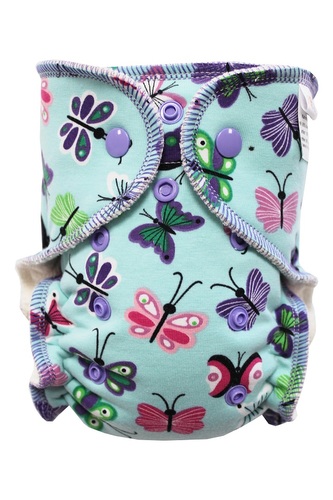 BIO Kalhotková plenka (S) - Motýl mint PAT