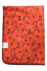 Přebalovací podložka (PUL) - Vlčí máky, černý velur