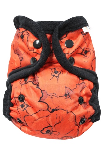 Svrchní kalhotky (S), bez křidélek - Vlčí máky PAT